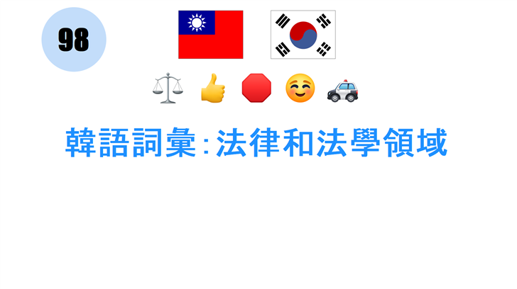 韓語詞彙：法律和法學領域